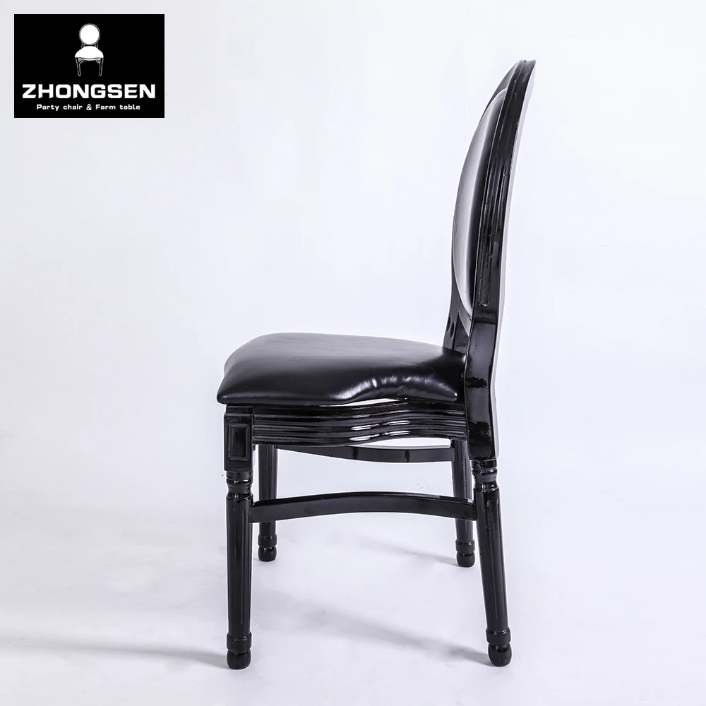 Black Wedding Event Furniture Armless Ghost Luis Banquet Chairs For