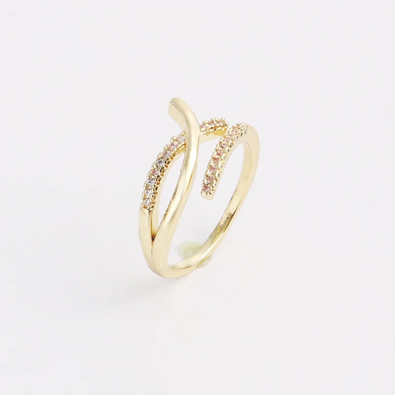 

New Winding Cross Open Ring New Fashion Copper Ring, Picture shows