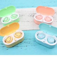 

2020 hot sell candy color wireless mini bluetooth earphone headphone bluetooth earbuds with charging box