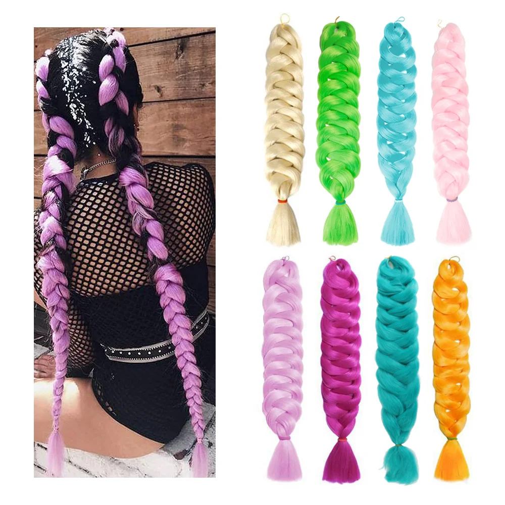 

Private Label Box Braids Hair Extension Synthetic Fiber 24 40 41 inch Expression Braiding Hair Jumbo for Black People