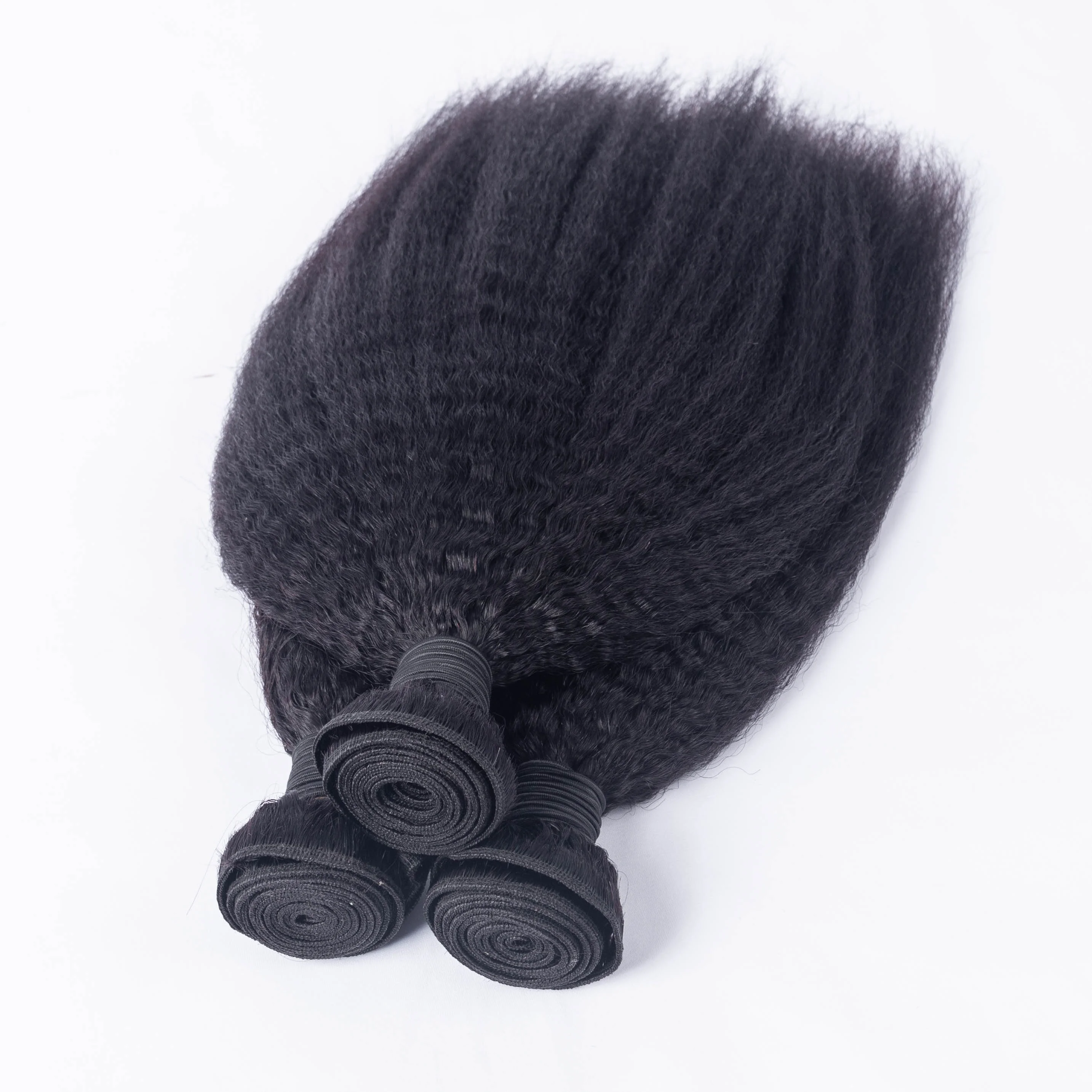 Natural Black Kinky Straight 4A 4B4C Bundles 100g 100% Human Hair Weft Hair Extension