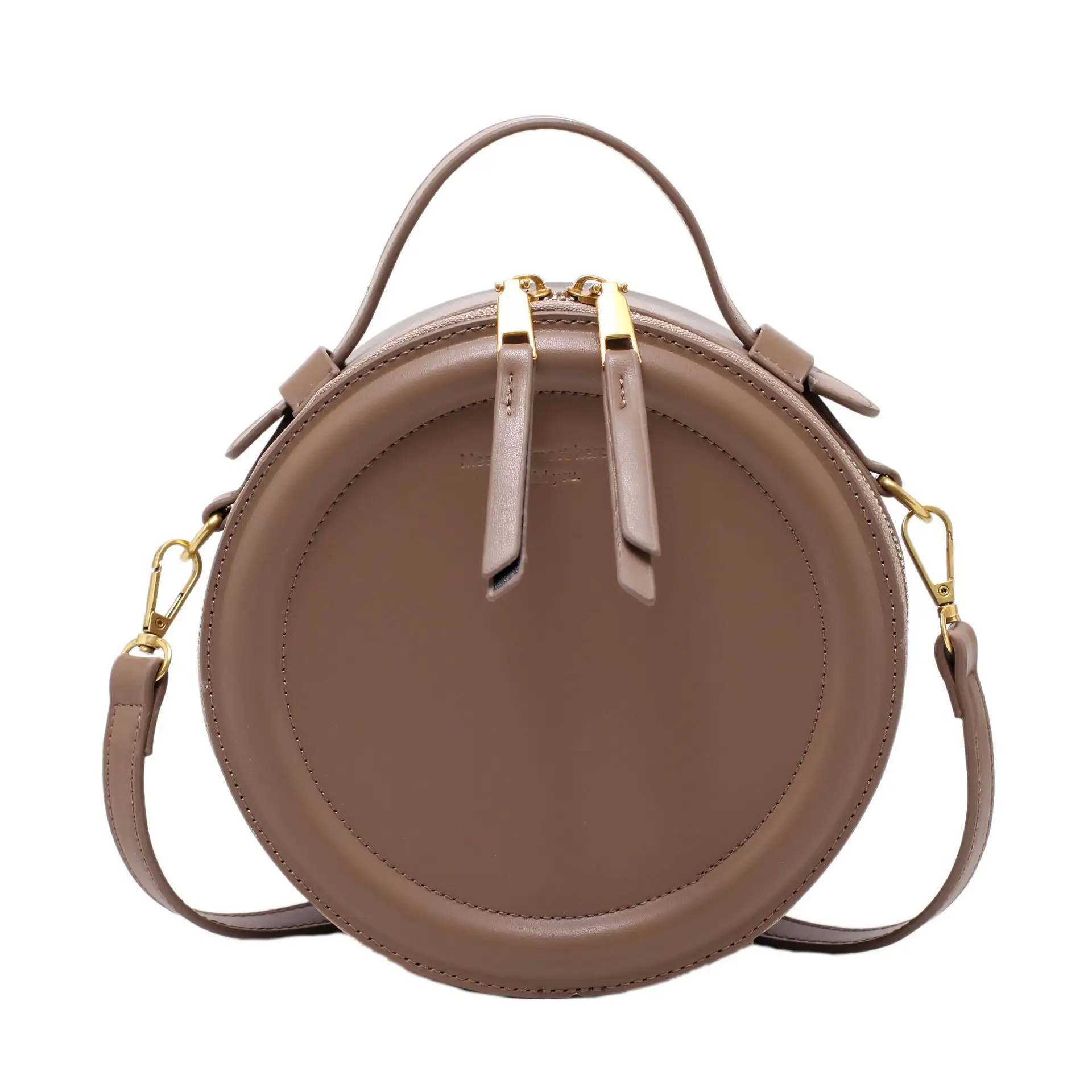 

Round Circle Vintage Solid Color Purses And Handbags PU Leather Fashion Women Bagdy Bag daraz online shopping com