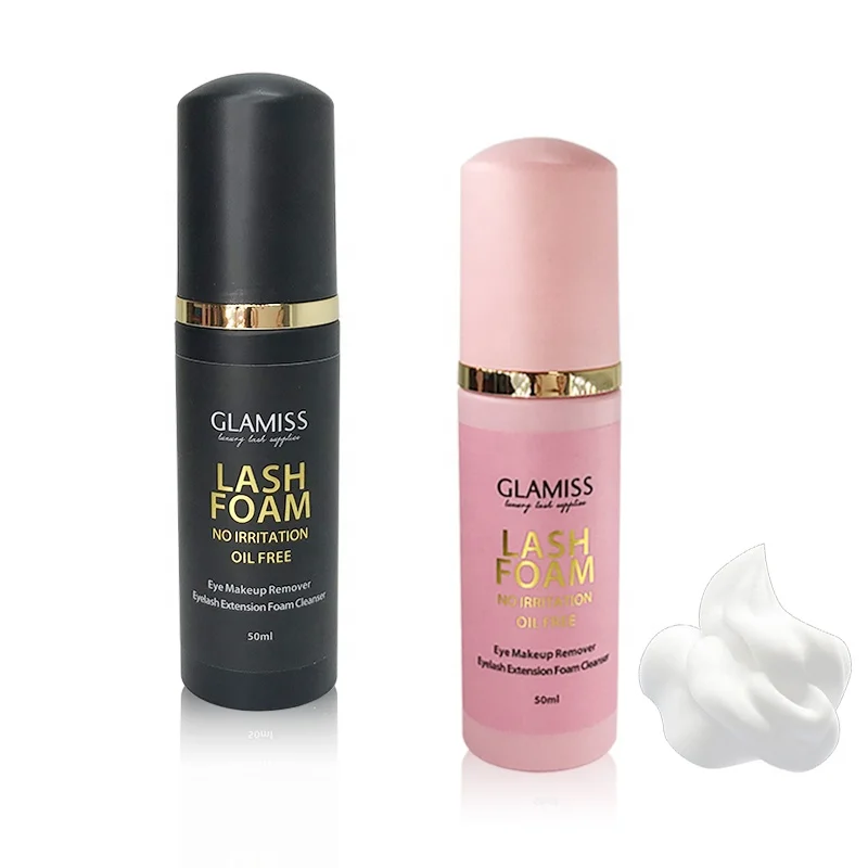

Private Label Wholesale Foaming Lash Shampoo Pink Bottle Eyelash Extension Foam Cleanser Set