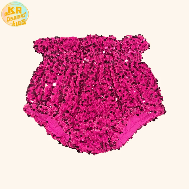 

Solid Baby Girl Party Wear Bummies High Waist Baby Shorts Summer 2021 Sequin Pants For Kids