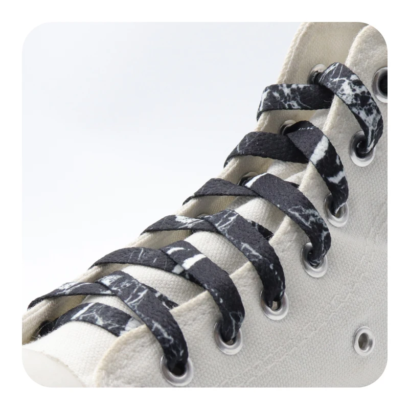 

Customized Wholesale Sublimation laces Color High quality High strength 100CM Flat shoelace Fashion shoelaces for lacing up shoe