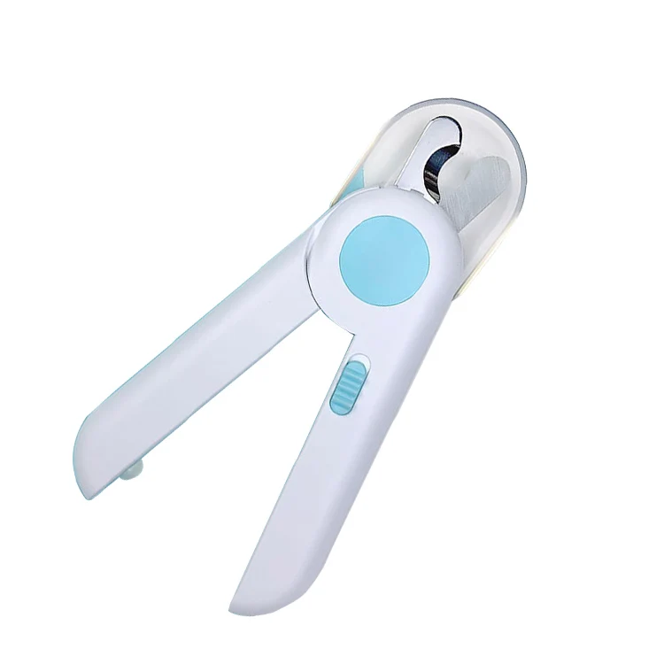 

Wholesale price LED pet dog cat nail scissors nail sharpener cleaning kit tool, White