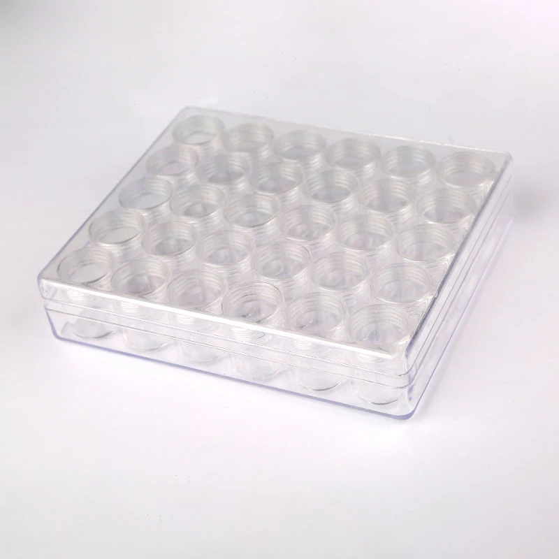 

XuQian Plastic Bead Storage Box with 30pcs Small Bottle Storage Organizer