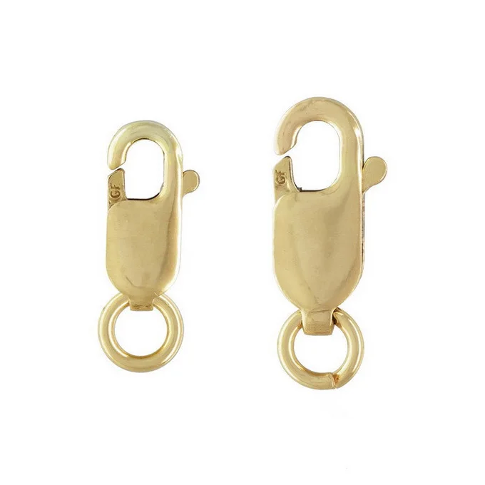 

GFR026 DIY Jewelry Findings Quality Strong 14K Gold Filled Wholesale Lobster Claw Clasps With Open Ring