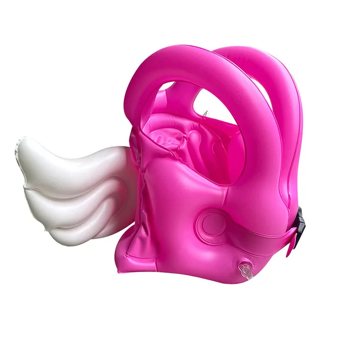 

In stock children backpack wings girl portable vest inflatable swimming rings