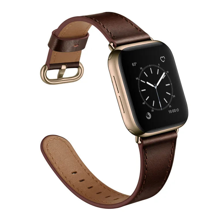 

Ultra Soft Top Genuine Leather Watch Straps Stainless Steel Buckle Watch Bands For Iwatch Series 5 4 3 2 1