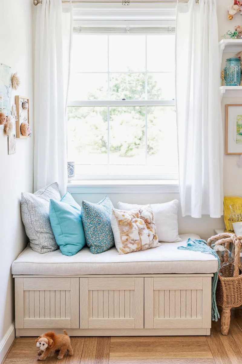 10 brilliant storage cushion ideas to save space and keep your home kid friendly