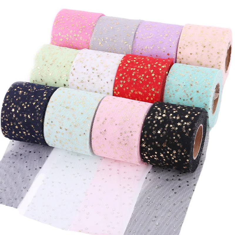 

HSDRibbon  Colorful printed organza Mesh Fabric Ribbon