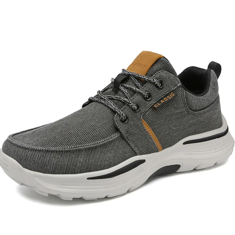 

Dropshipping Custom Logo Leisure Walking Style Shoes Men Big Size Comfortable Canvas Sneakers