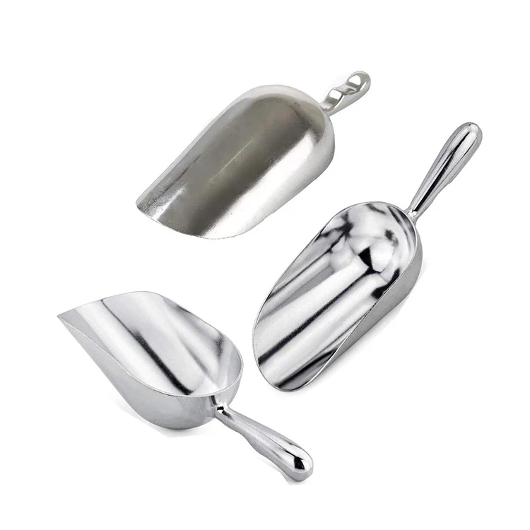 

Aluminum Scoop with Contoured Handle Ice Cube Scoop Aluminum Scoop