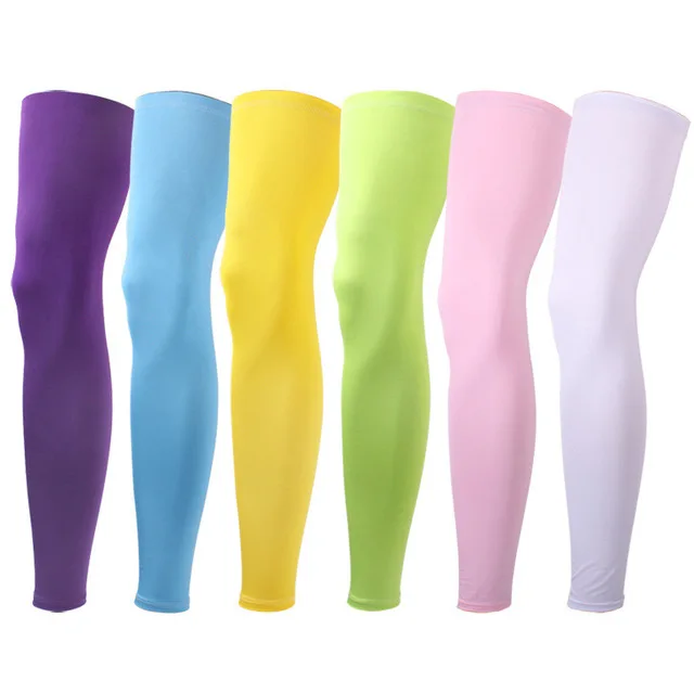 

Summer ice silk riding sun protection Leg sleeves non-slip outdoor sports leg cover