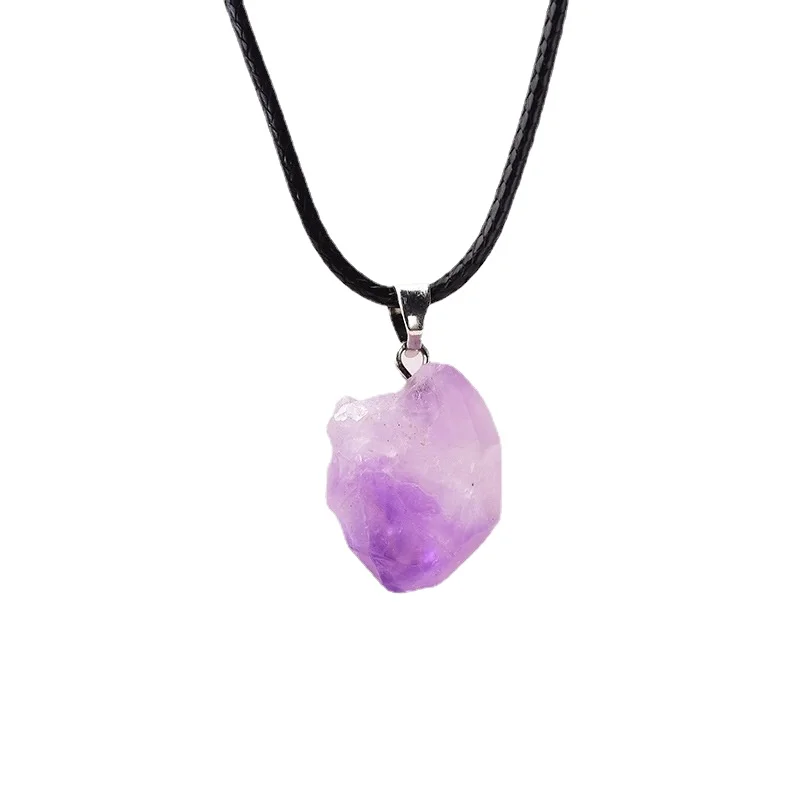 

Natural Stone Amethyst Pendant Necklace Crystal Pendant Necklace for Women Gemstone Pendants