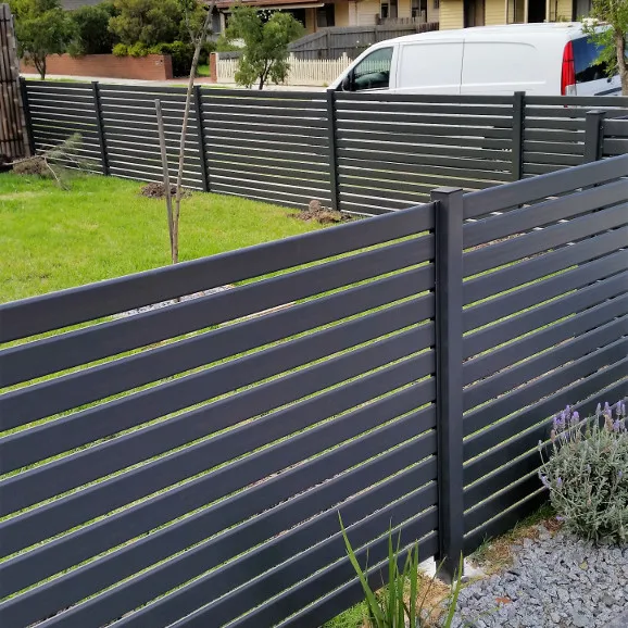

Garden Aluminum Balcony Privacy Fence Profile Aluminium Horizontal Slat Fencing, Customer's request