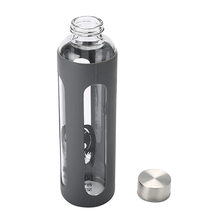 

2019 popular water bottle glass borosilicate glass water bottle with sleeve