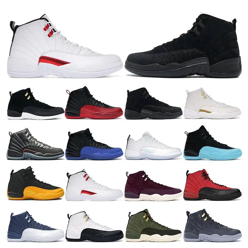 

men basketball shoes 12s jumpman 12 Twist Utility Flu Game Winter Black Reverse Taxi Gym Red mens trainers sports sneakers fashi