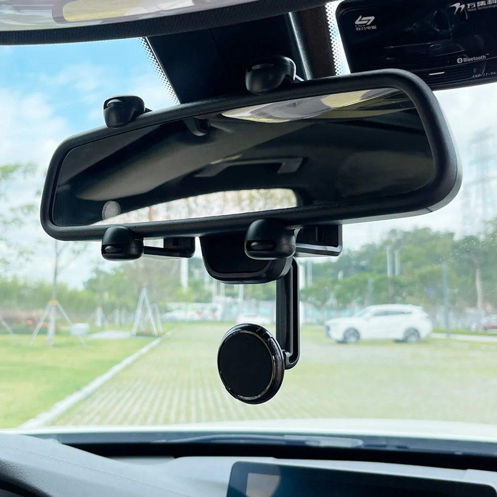 

2021 NEW Version Magnetic Phone Car Mount, strong Magnets, Universal Phone Car Magnet rearview mirror Holder, Black