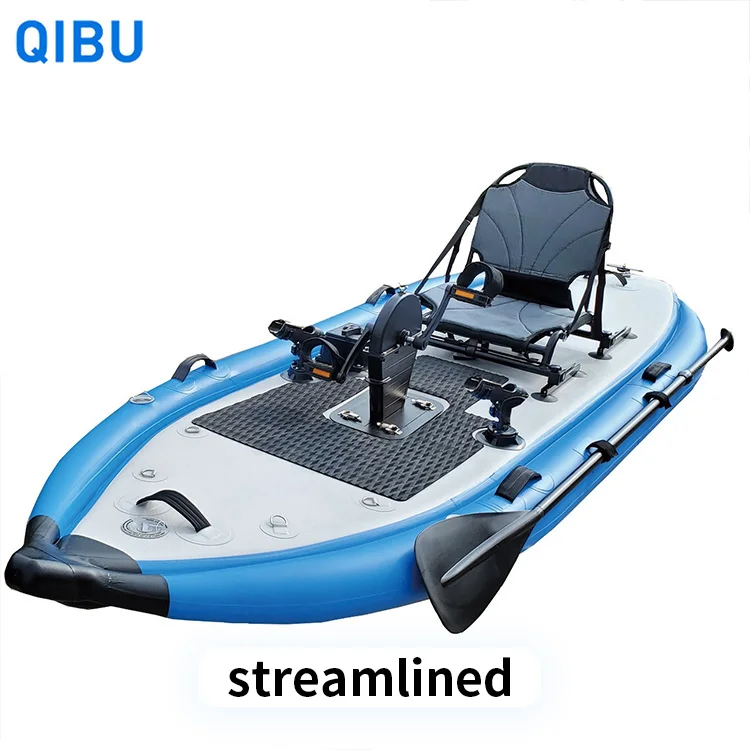 

China Customized 11 Feet 335cm Inflatable Drop Stitch Foot Drive Pedal Board Fishing SUP Kayak, Multi colors for choices