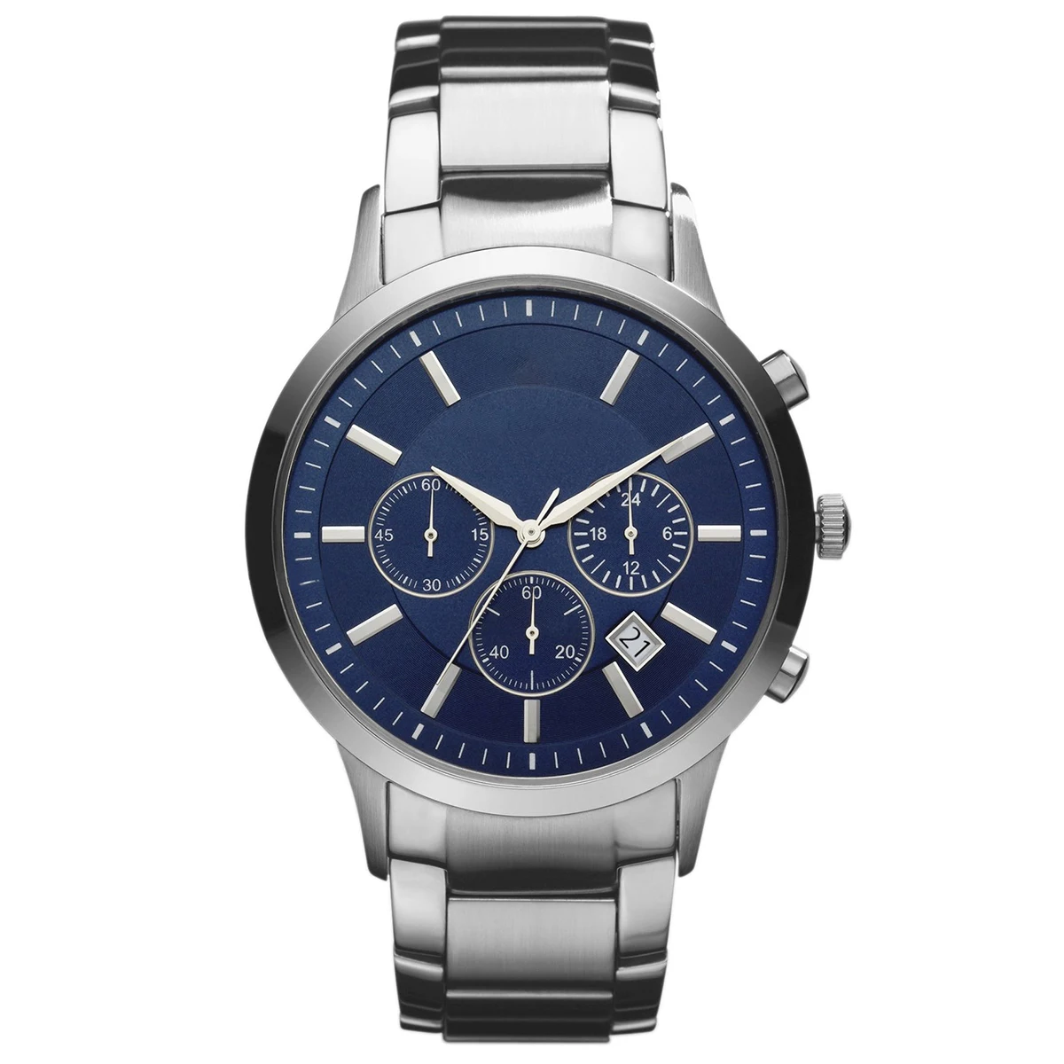 

AR2448 STAINLESS STEEL BLUE DIAL MENS WATCH drop shiping