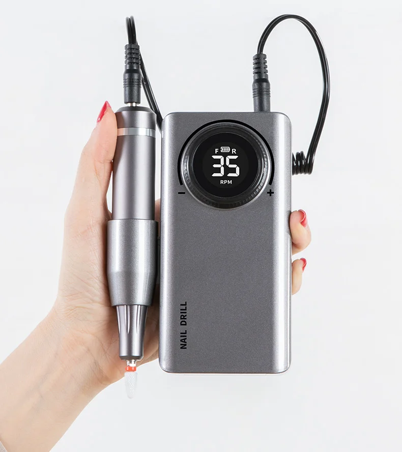 

Nail Product New Super Strong 35000rpm Manicure Pedicure Rechargeable Profession Electric Nail Drill With USB
