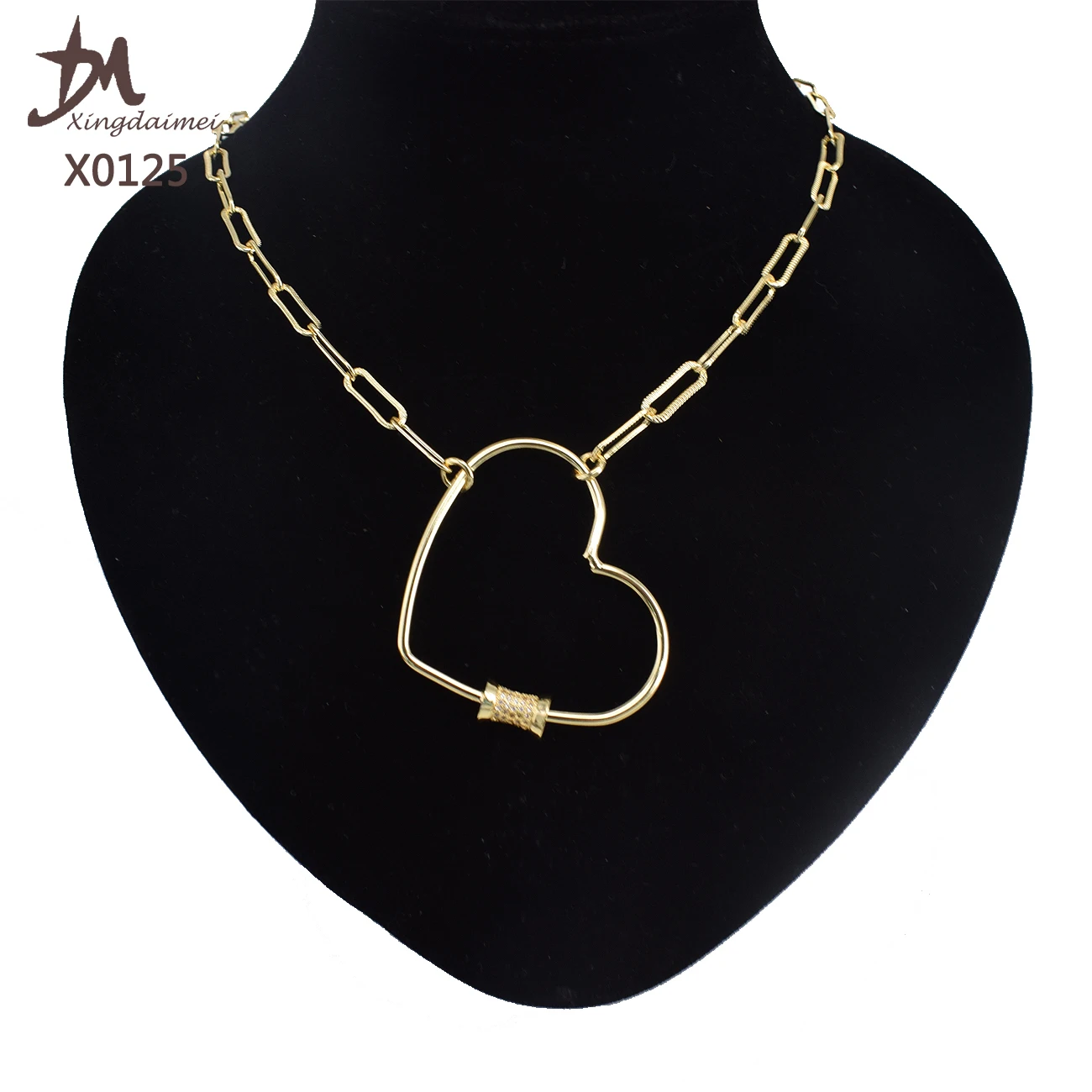 

X0125 Hot Sale high quality 18K gold plated women and girls Christmas gift zircon necklace