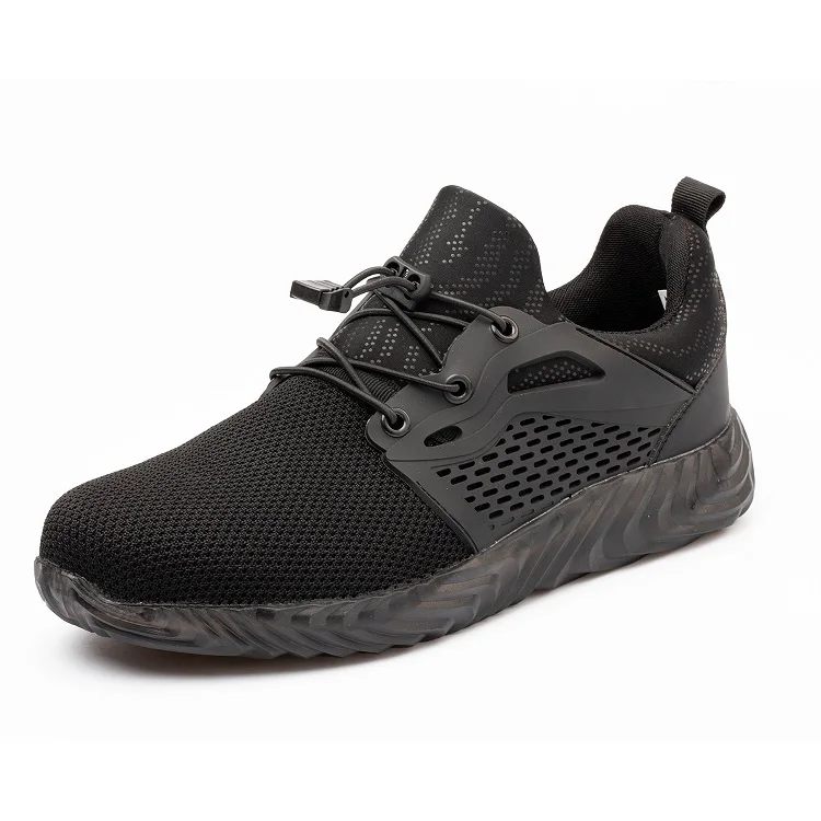 

Hot Selling Industrial Protective Breathable Work shoes lightweight Steel Toe Safety Shoes for Men black color Mesh