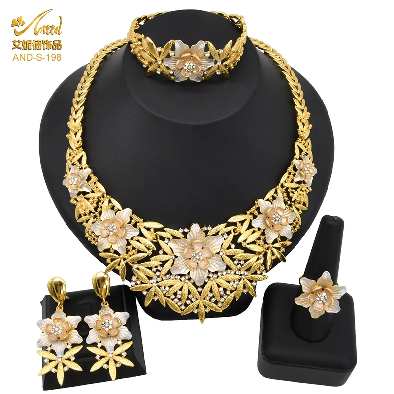 

Three Multi Color Flowers Earrings Fashion Necklaces Set Jewellry Artificial Indian Jewellery Wedding Jewelry Set For Necklace, Accept your request