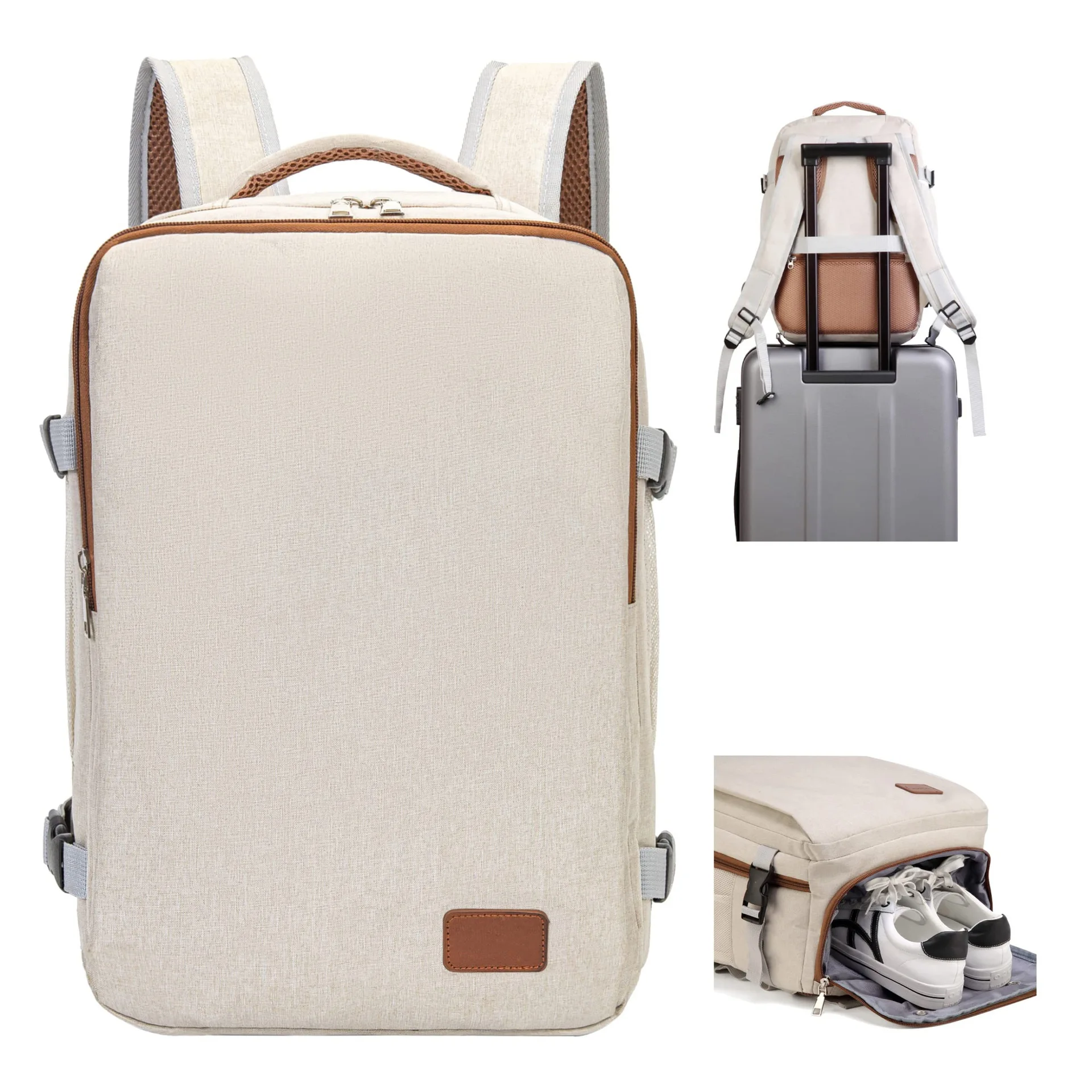 

Fashion waterproof large capacity Multi-function smart backpack for traveling laptop with USB charge port for unisex