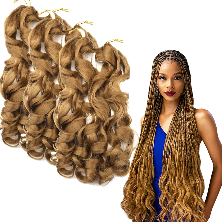 

Spiral Curls Synthetic Loose Wave Crochet Braids Extension Synthetic Loose Wave Curly Braiding Hair Deep Braids Ombre Wholesale, Pic showed