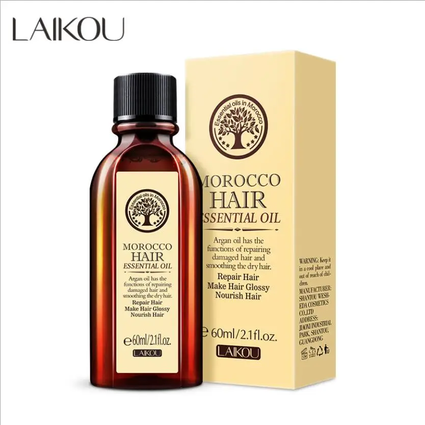 

Wholesale Private Label 60ml Moroccan Hair Serum Argan Oil for Dry Hair More Smooth Natural Hair Oil