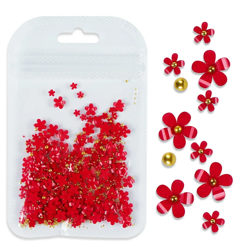 

High Quality Nail Trends Resin Flower Jewelry Nail Art Accessories 3d Nail With Beads, Various