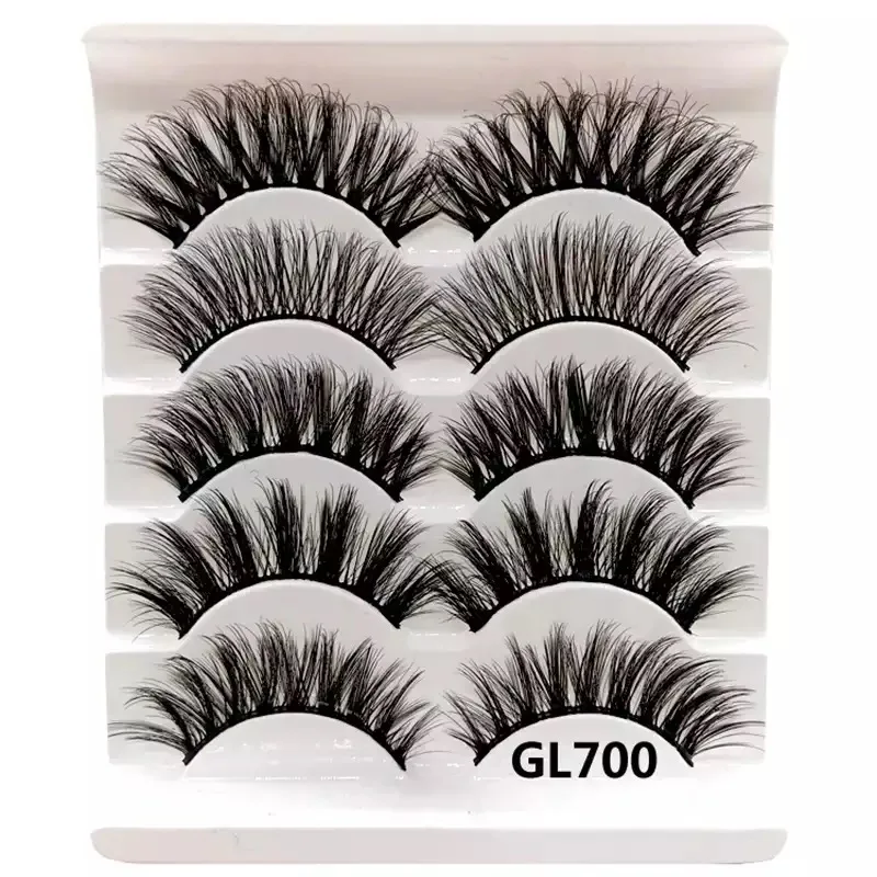 

Abestyou 5 Pairs 3d Lashes custom box 100% real 3D mink eyelashes custom made eyelashes