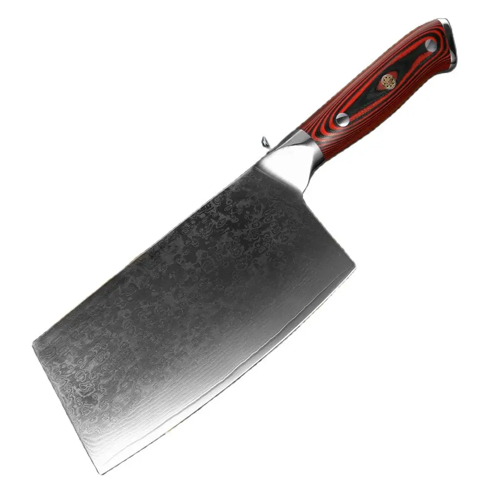 

Damascus Chef Knife 7 Inch Chinese Kitchen Knife Sharp Cut Cleaver Slice Professional Kitchen Knife Household Kitchenware