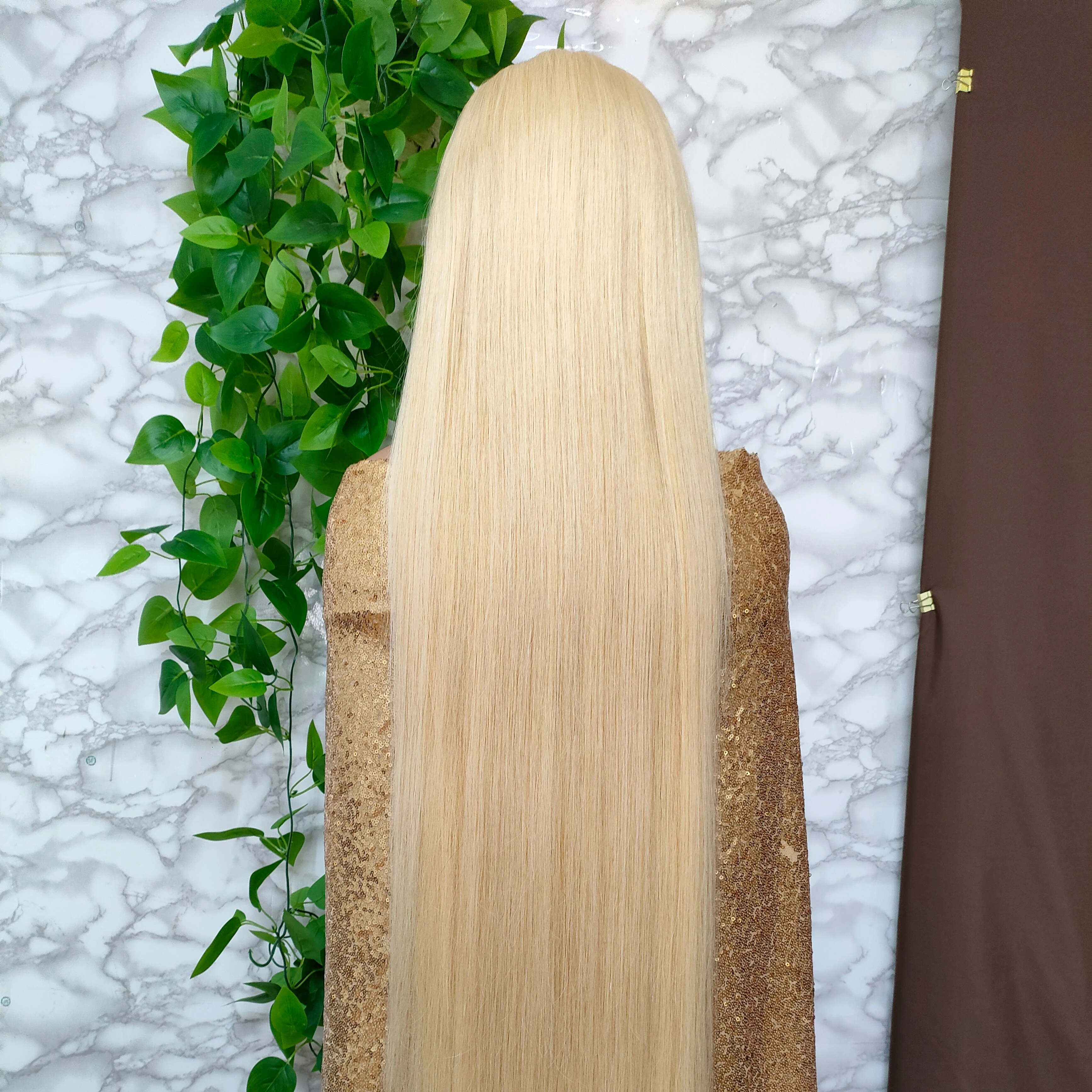 

Amara drop shipping support transparent 613 blonde straight lace frontal blonde wig hair 150% density blonde wig long straight