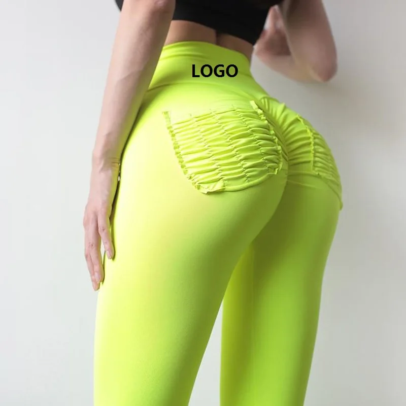 

scrunch butt leggings high waist plus size yoga legging with custom logo leggings with pockets tummy control yoga pants