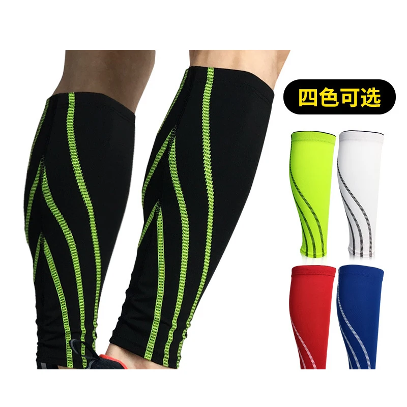 

hot sale Long Knee Protector Brace Leg Sleeve Knee Pads Calf Knee Support Brace Protector Leg, Black white red blue fluorescent green