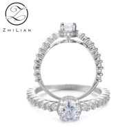 

2020 Latest Cheap Jewelry Sterling Silver 925 Cz Zirconia Women Bands Ring For Wedding