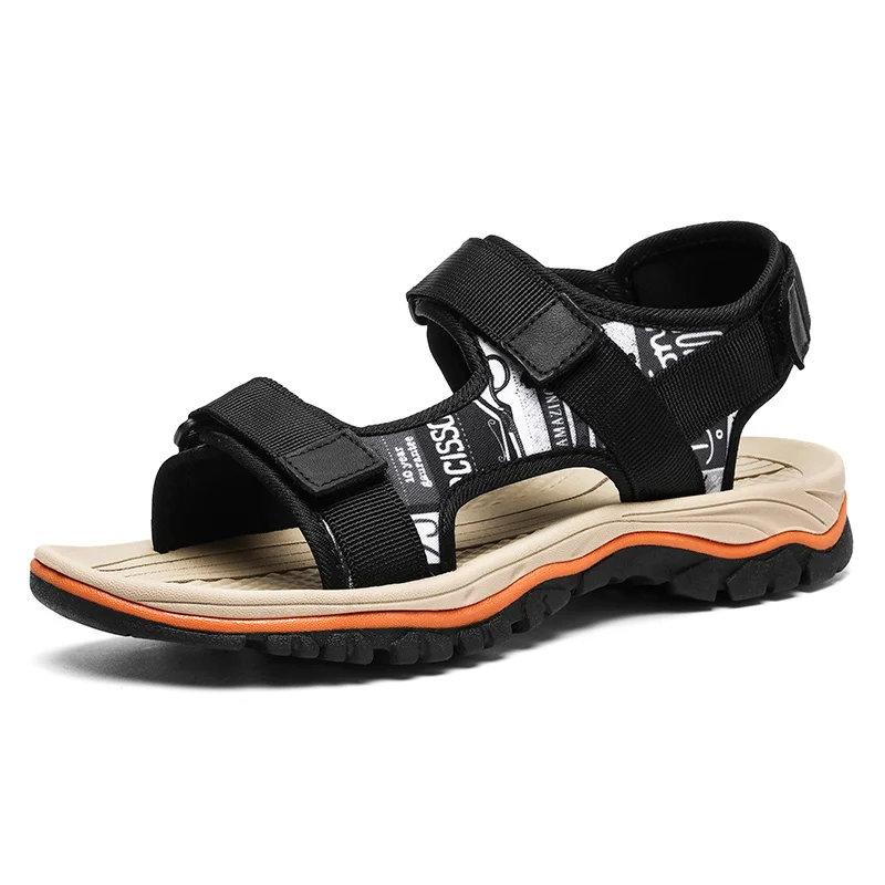 

2021 New Product Outdoor Summer Anti-slip Beach Sandals Comfortable Breathable Flat Men's Sandals, Black,brown,khaki