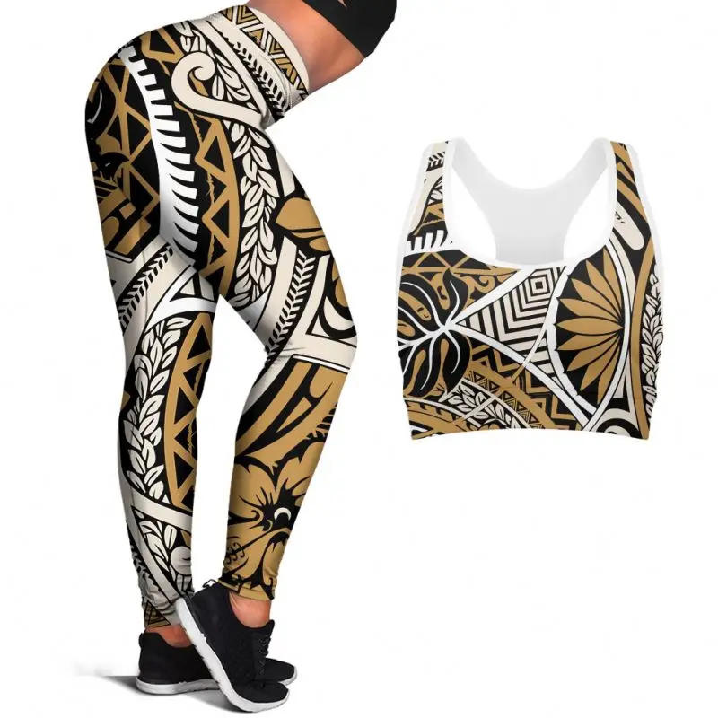 

2 Piece Yoga Sets New Red Bandana Pattern Sublimation Print Casual Summer Fashion Sexy Yoga Wear Outfit Sets Two Piece For, Customized color