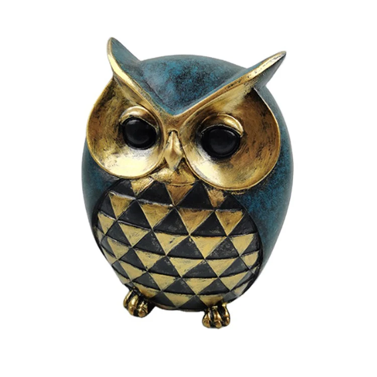 

Nordic Modern Home Decoration Animal Bird Owl Figurine Resin Ornament Owl Statue