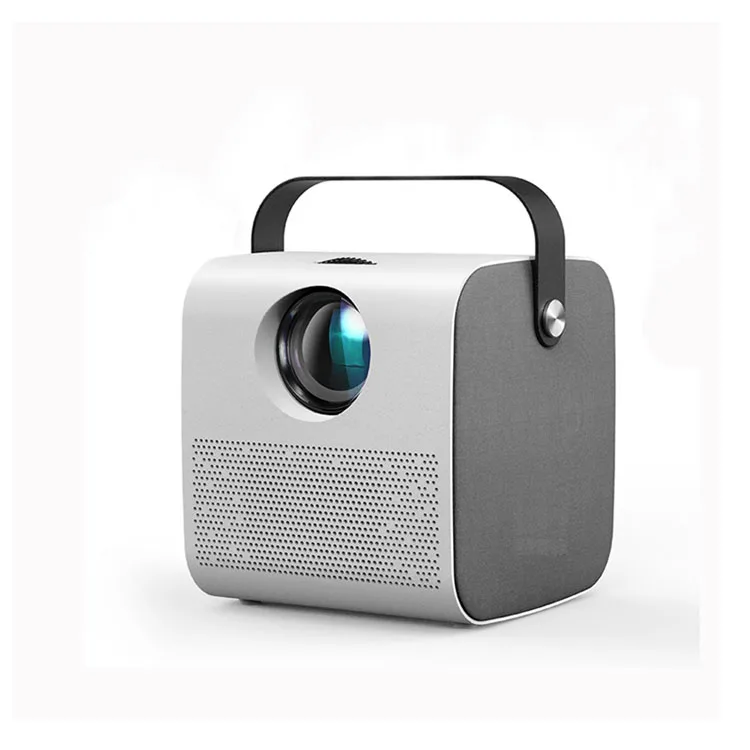 

2021 factory price hd mobile led mini cube projector, White