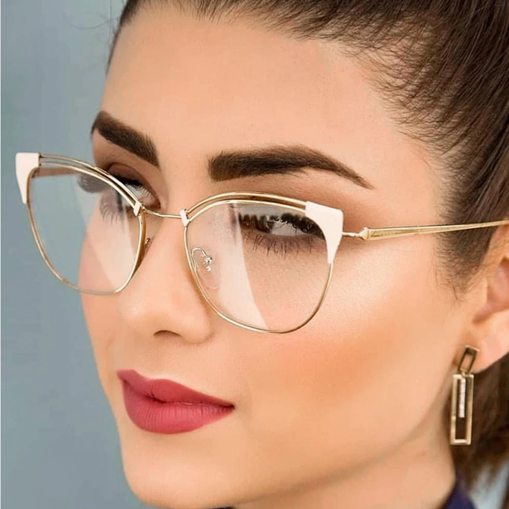 

Sparloo 2152 Metal Oversized Women Top Quality Optical Glass Lens Frames Eyewear, Custom colors