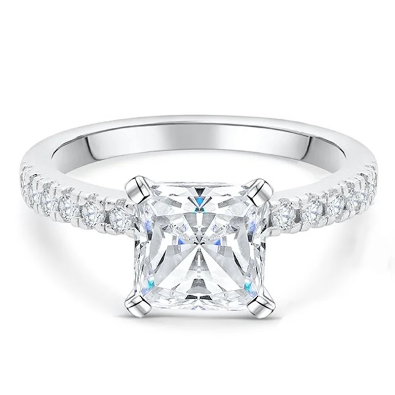 

SKA Jewelry High Quality 925 Sterling Silver Ring Full Eternity CZ Tiny Engagement Rings, Picture