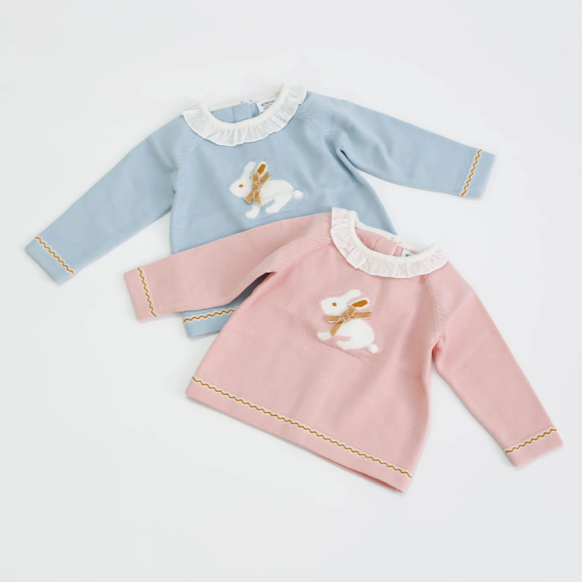 

newborm baby sweater for girls design rabbit ruffles boutiques children clothing kids pullover