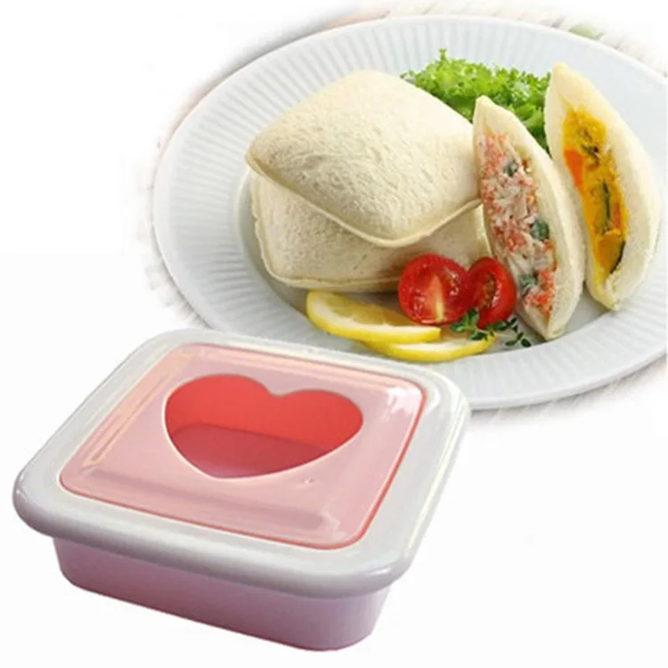 

Mini plastic kids baking bread food sandwich cutter mould stamp and sealer for kids