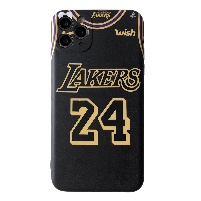 

2021 Kobe Lakers NO.24 Smoothy IMD Phone Case For iPhone 12 Pro Max XR XS Max 11 Pro Max 7/8 SE 2020 Back Cover Cartoon IMD Case