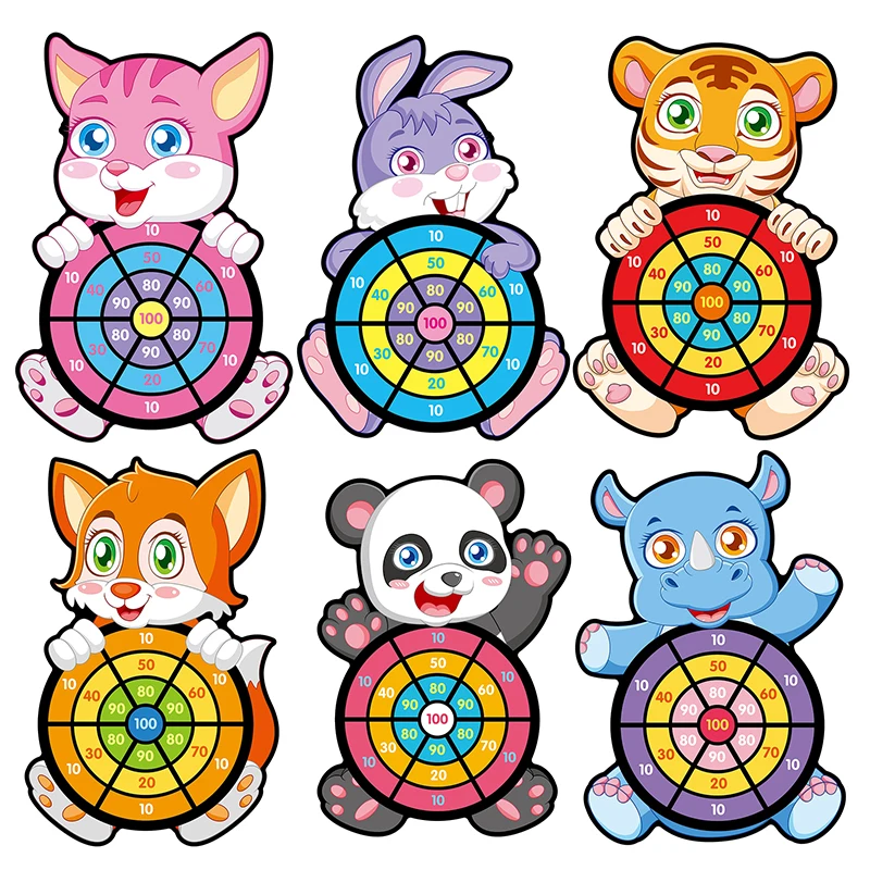 

Cartoon animal ,Indoor safety sticky cloth dartboard game The target toys, Picture